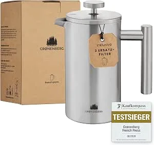 Groenenberg French Press kavna stiskalnica, 600 ml, jeklena