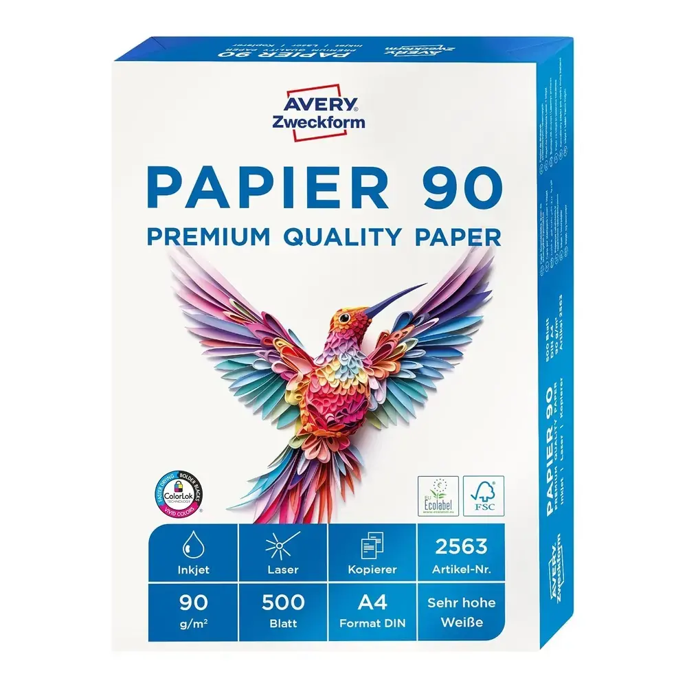 Avery Zweckform 2563 papir za tiskanje A4, 90 g/m², 500 listov