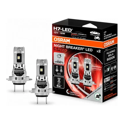OSRAM NIGHT BREAKER LED SPEED H7 450 škatla in dve LED žarnici