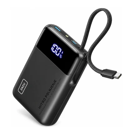 INIU prenosna baterija 20.000 mAh z vgrajenim kablom USB-C