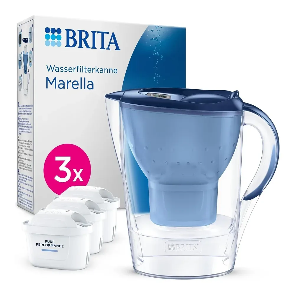 BRITA Marella filtrirni vrč 2,4 l, moder, 3 filtri