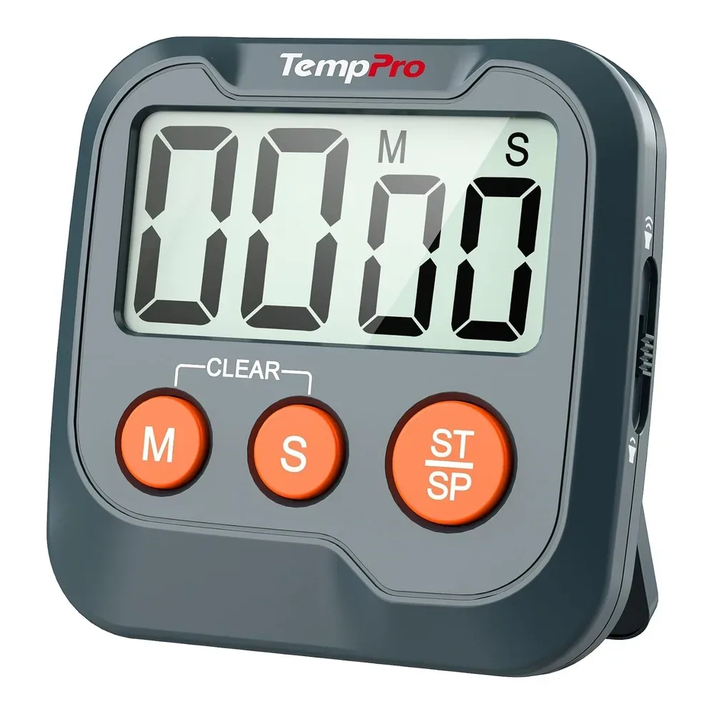 TempPro TM03W kuhinjski časovnik z magnetom, siv