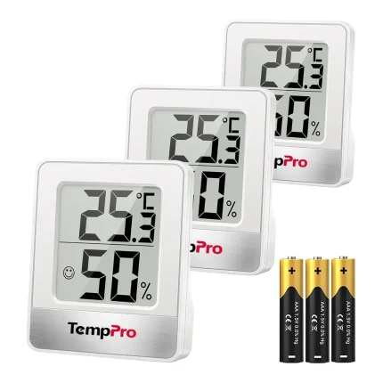 TempPro TP49 digitalni termohigrometri, beli, 3 kosi