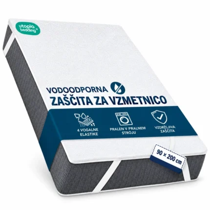 Utopia Bedding vodoodporna zaščita za vzmetnico, 90 × 200 cm