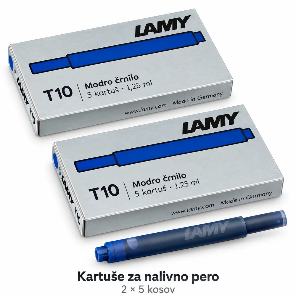 LAMY T10 kartuše za nalivno pero, modre, 2 × 5 kosov