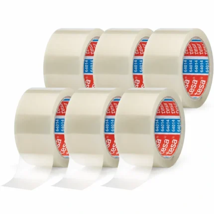 tesa 64014 prozorni paketni lepilni trak, 66 m × 50 mm, 6 rol