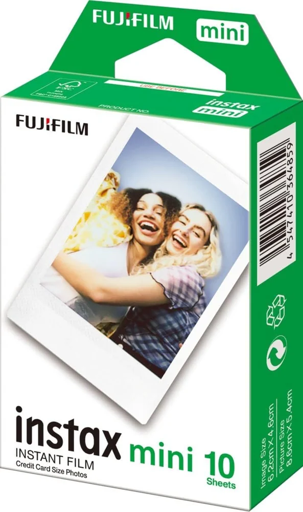 Instant film FUJIFILM instax mini z belim robom za 10 barvnih posnetkov