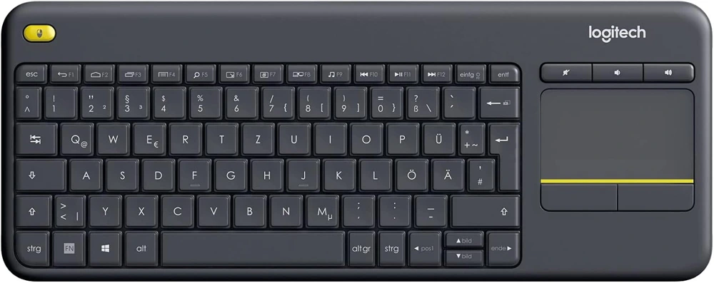 Tipkovnica Logitech K400 Plus s sledilno ploščico in nemškimi tipkami QWERTZ