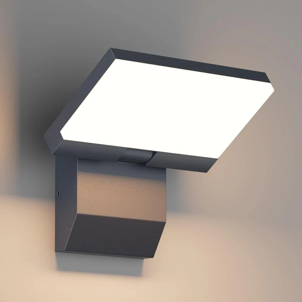 K-Bright zunanja LED stenska svetilka, 24 W, antracit