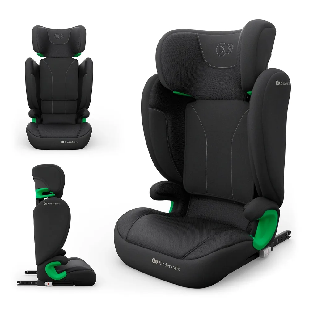 Kinderkraft JUNIOR FIX2 PRO avtosedež ISOFIX, 100–150 cm, črn