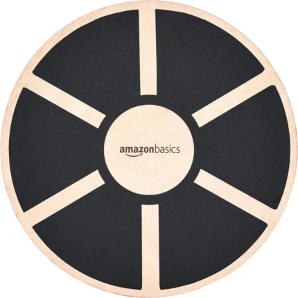 Lesena ravnotežna deska Amazon Basics s črno nedrsečo površino
