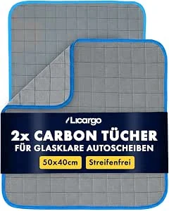 LICARGO Carbon krpi za stekla, 50 × 40 cm, 2 kosa