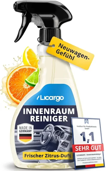 Plastenka čistila LICARGO za notranjost avtomobila s črnim razpršilnikom, 500 ml