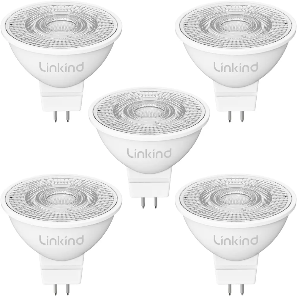 Linkind LED GU5.3 MR16, 12 V, 360 lm, 2700 K, 5 kosov