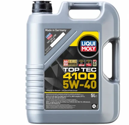 Motorno olje Liqui Moly Top Tec 4100 5W-40 v petlitrskem kanistru
