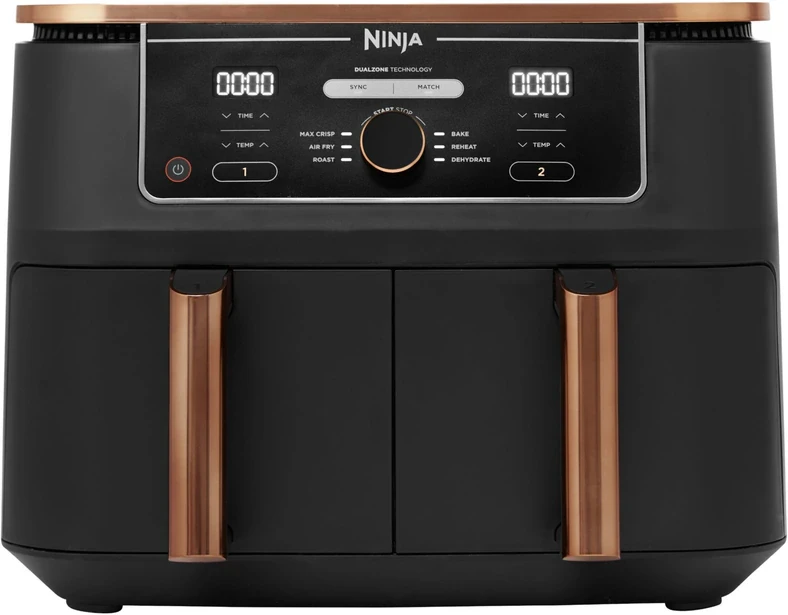 Ninja Foodi MAX Dual Zone AF400EUCP, črno-bakren cvrtnik 9,5 l