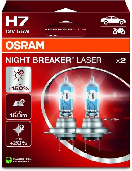 Komplet dveh žarnic OSRAM Night Breaker Laser H7 64210NL-2HB