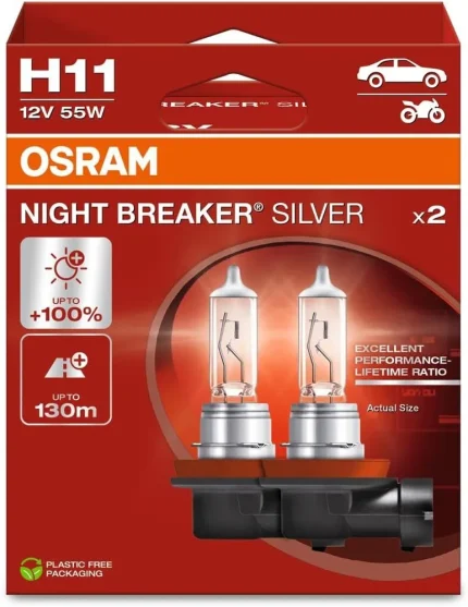 OSRAM Night Breaker Silver H11 halogenske žarnice, 2 kosa