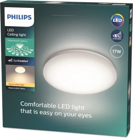 Philips Moire LED stenska in stropna svetilka, bela