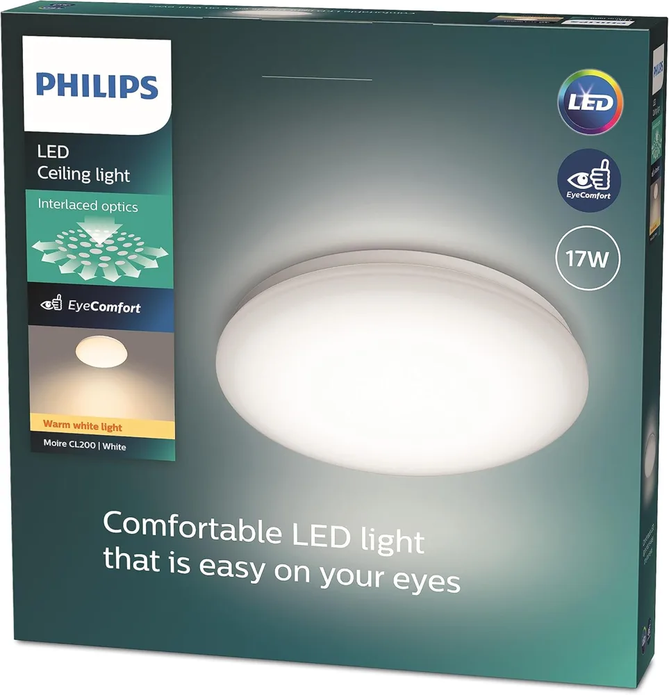 Philips Moire LED stenska in stropna svetilka, bela