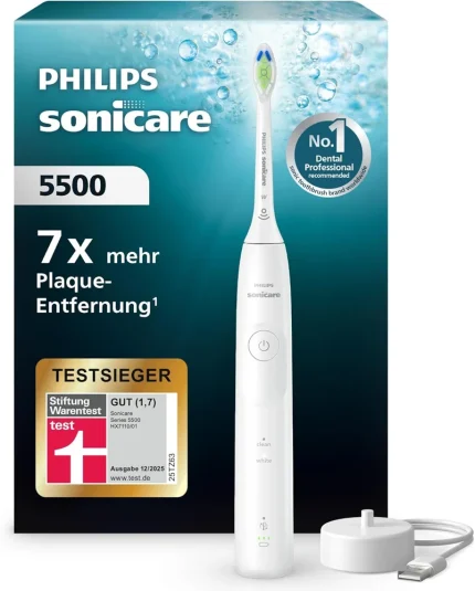 Philips Sonicare 5500, bela električna zobna ščetka HX7110/01