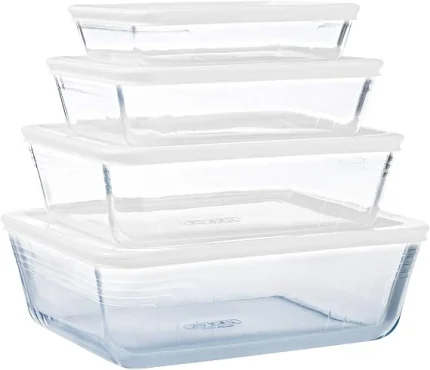 Pyrex Cook & Freeze steklene posode s pokrovi, 4 kosi