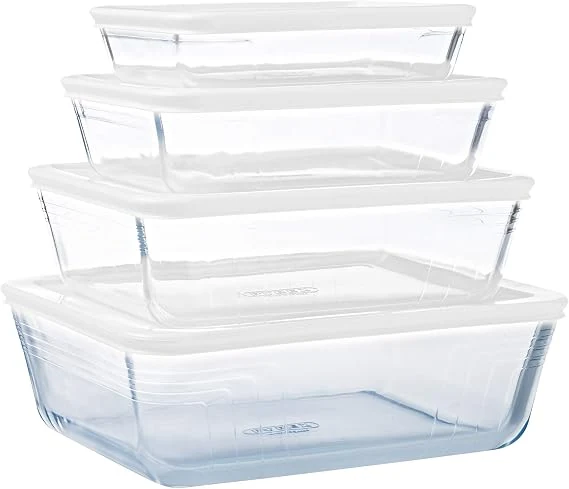 Pyrex Cook & Freeze steklene posode s pokrovi, 4 kosi