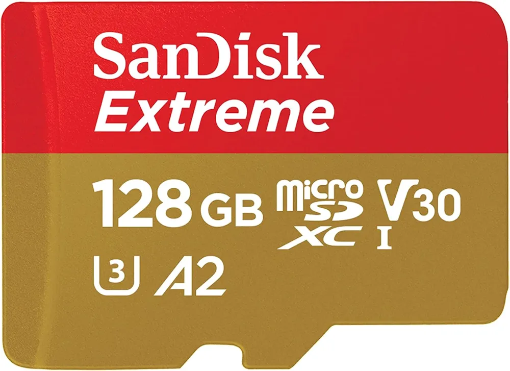 SanDisk Extreme microSDXC 128 GB kartica z oznakami V30 U3 A2