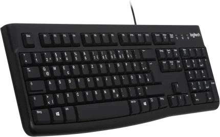 Žična tipkovnica Logitech K120, nemški QWERTZ, črna