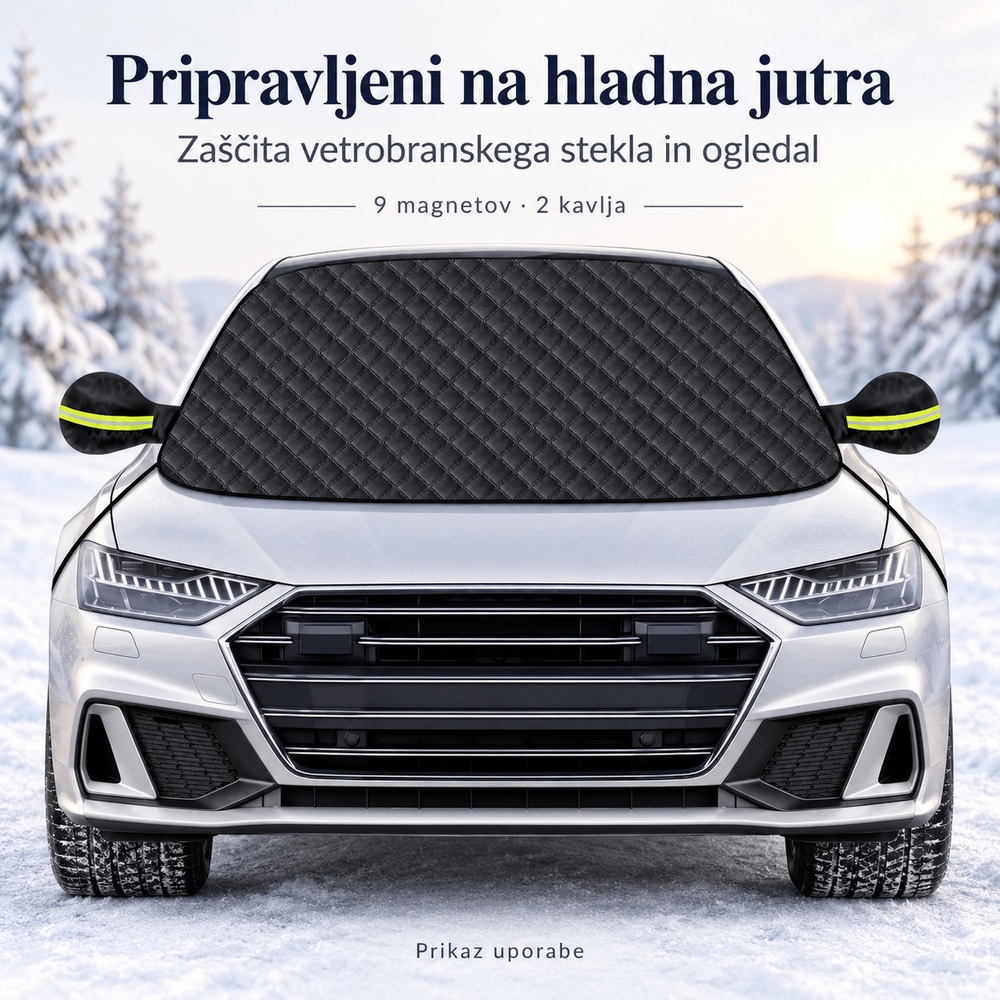 Mengine zaščita vetrobranskega stekla in ogledal – črna