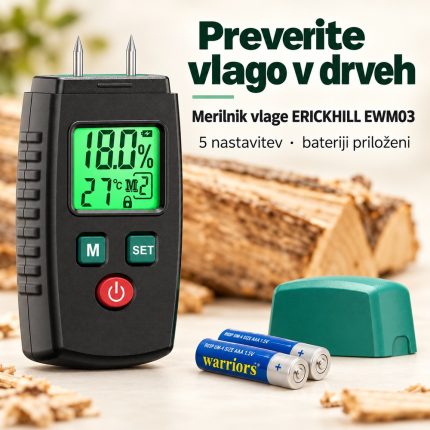ERICKHILL EWM03 merilnik vlage za les in gradbene materiale