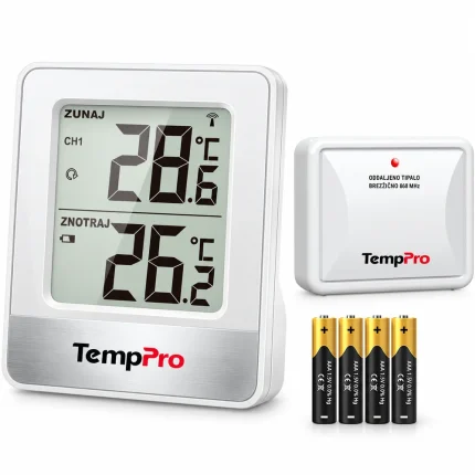 TempPro TP200C notranji in zunanji termometer z enim tipalom in baterijami