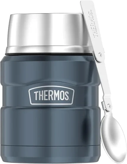 THERMOS Stainless King izolirana posoda z žlico, 0,47 l, Ice Grey