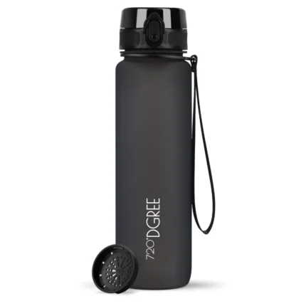 720°DGREE uberBottle športna steklenica 1 l Onyx Black Soft Touch s sitom