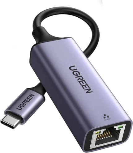UGREEN USB-C v Ethernet adapter z gigabitnim priključkom RJ45, siv