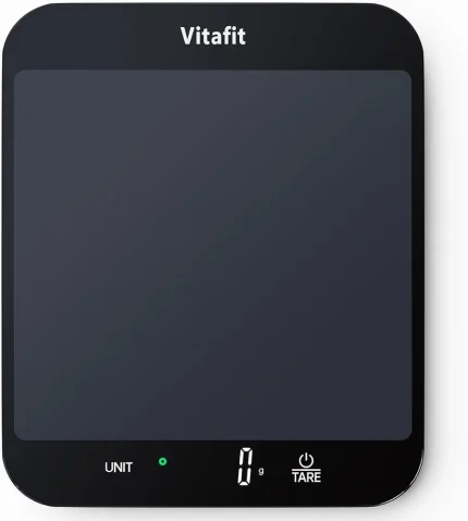 Vitafit kuhinjska tehtnica 15 kg v črni barvi