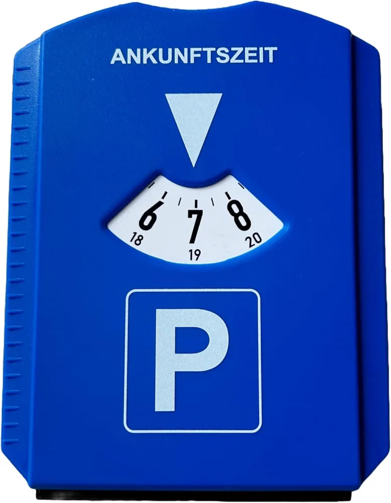 VZL parkirna ura s strgalom za led in žetoni, modra