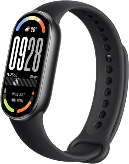 Pametna zapestnica Xiaomi Smart Band 10 s črnim paščkom in zaslonom AMOLED